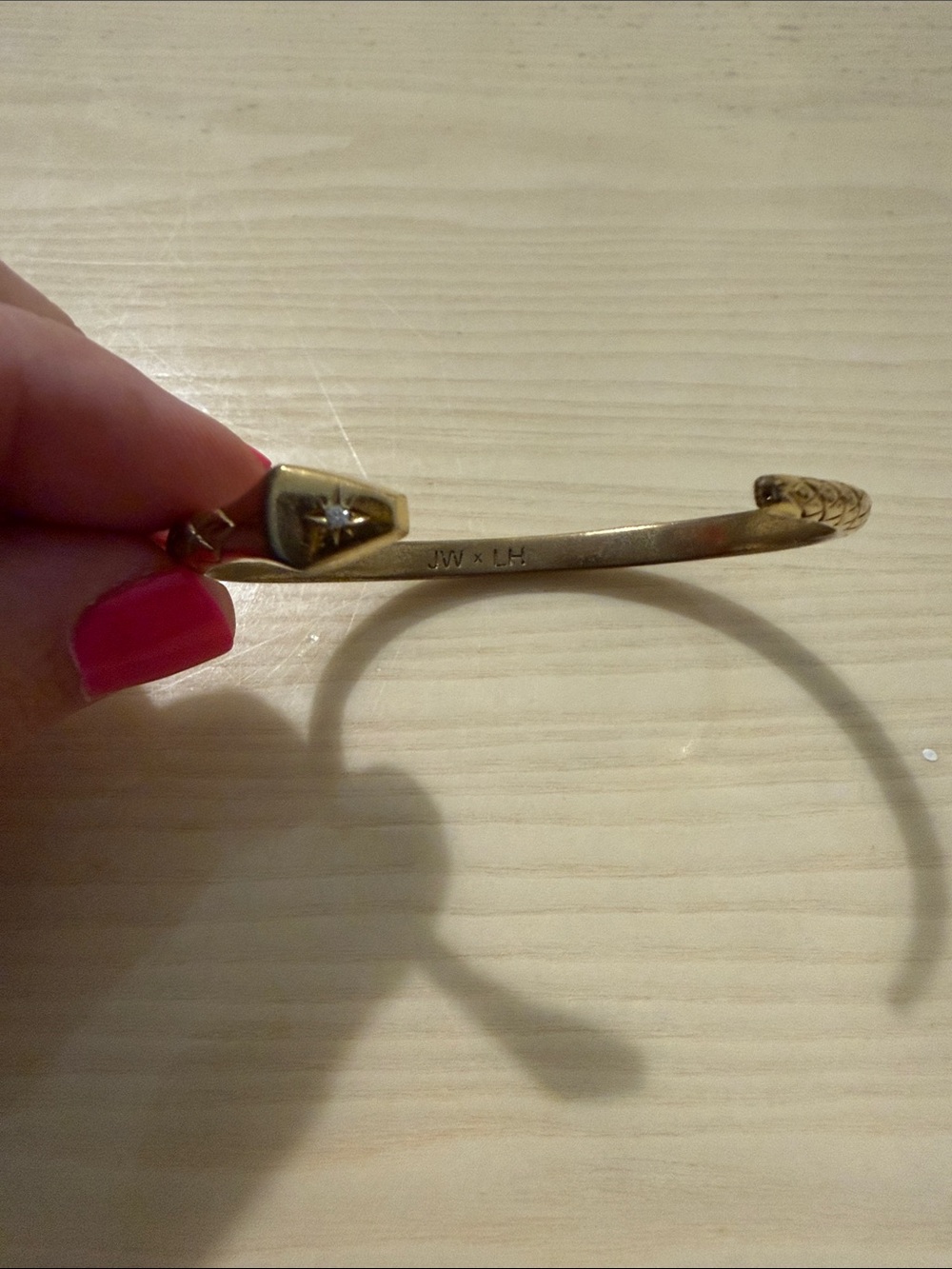 Logan Hollowell X Johnny Was Gold Snake Wrap Bracelet With Diamond Star Eye